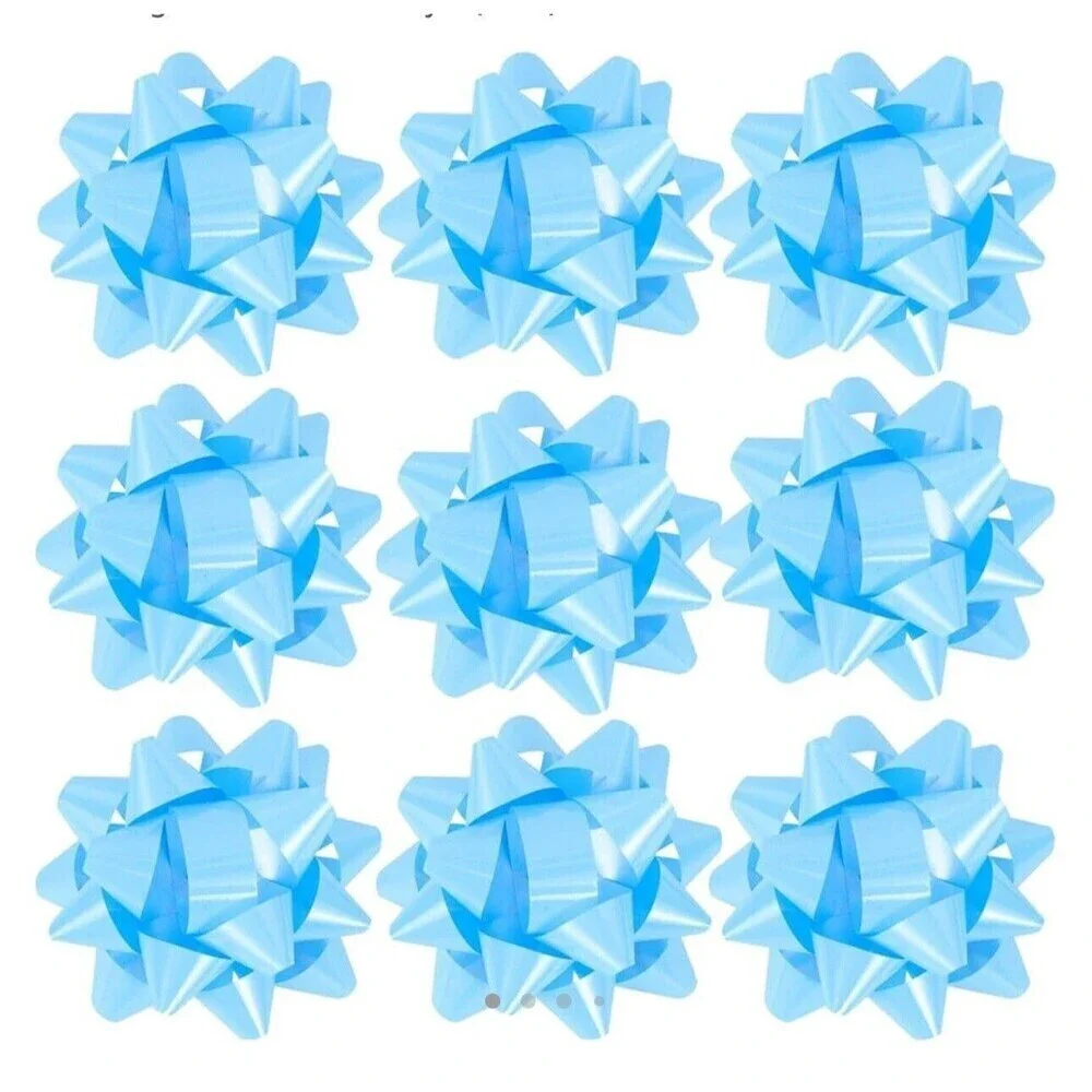 24 Large Gift Bows 3 inches Bows for Gift Wrapping Presents holidays baby blue